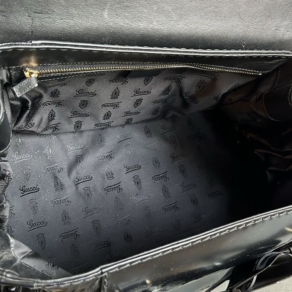 Gucci Large Queen Black Dialux Coated Canvas Tote - Picture 11 of 14